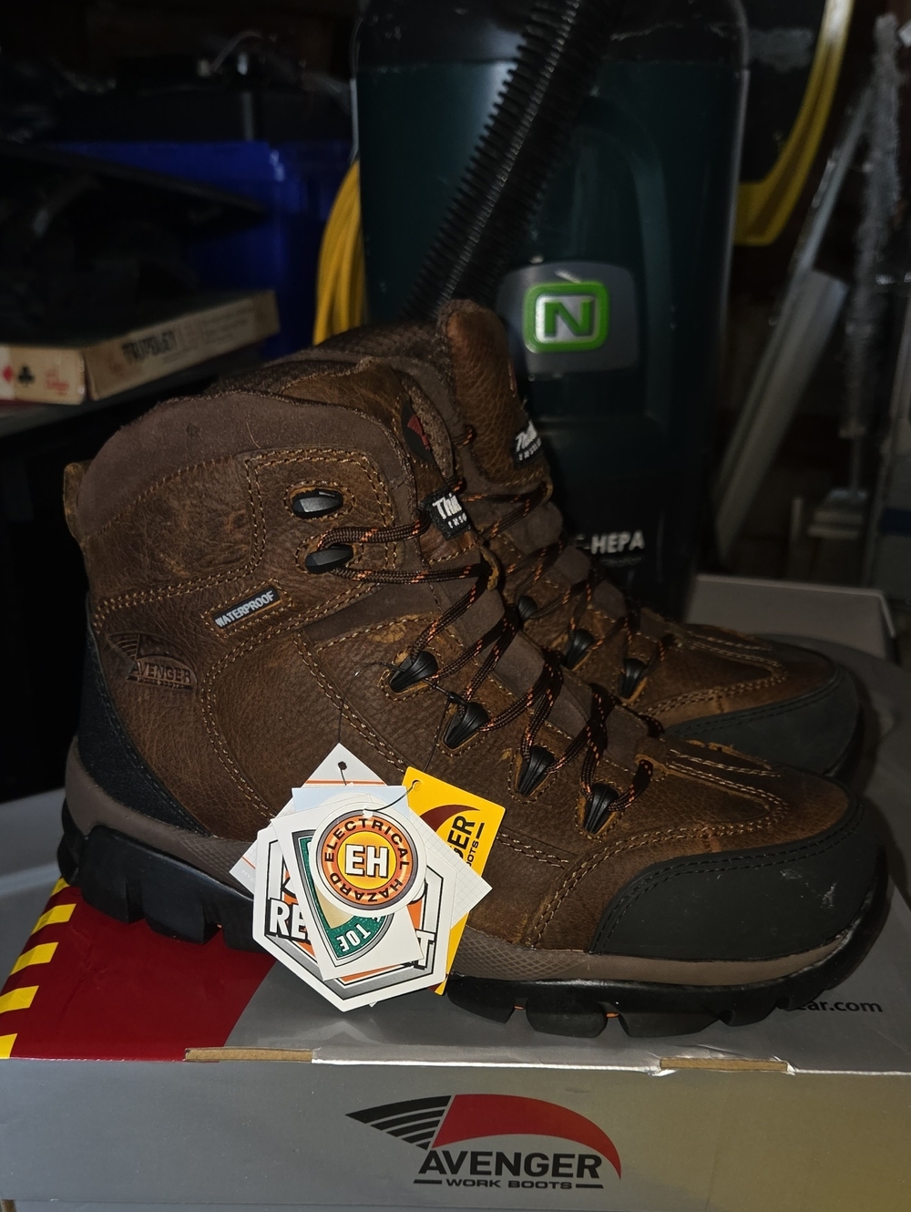 Avenger Brown Men’s Waterproof Leather Work Boots